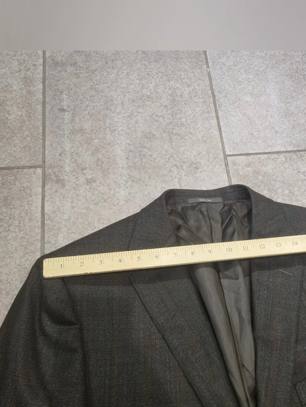 Ermenegildo Zegna Windowpane Plaid Wool 2 Button Suit Jacket Blazer 44R? Italy
